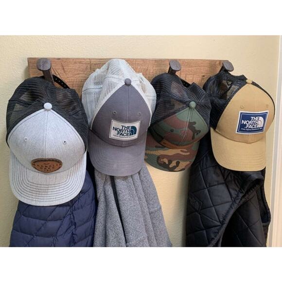 Handcrafted Rustic Farmhouse Wooden Hat Rack - 4 Hanger - Picture 5 of 6